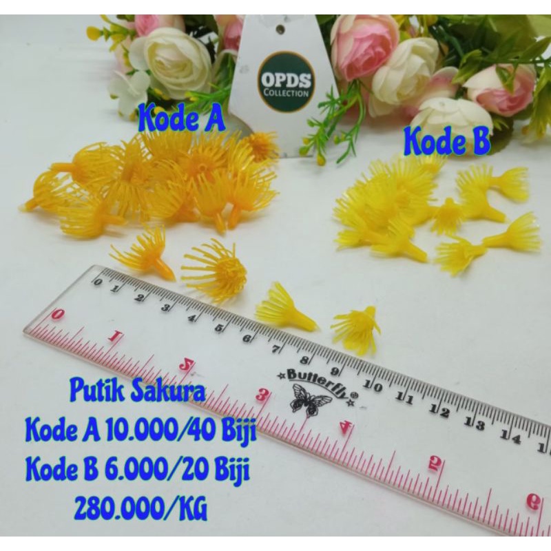 1kg Putik Plastik Sakura Putik Bunga Kuning Putik Plastik Putik Bunga Artificial Putik Imitasi