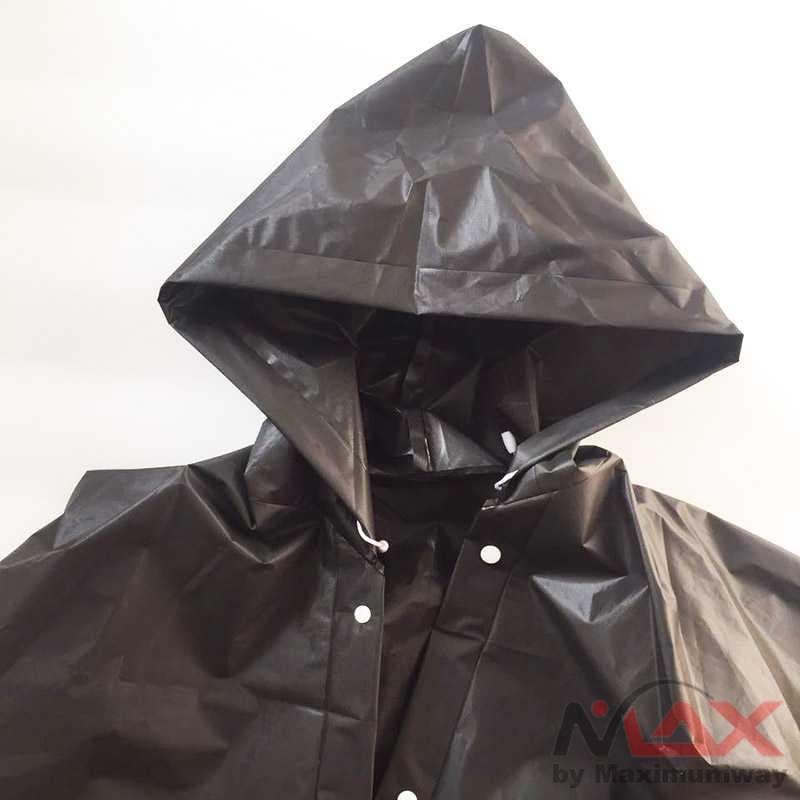 Jas Hujan Poncho ponco poco Pria Wanita Berkualitas Bahan EVA Bukan Plastik Import Portable Raincoat Poncho with Hood - Cool Raincoat Stylish EVA Black Adult Raincoat Impermeable Rain Jacket Outdoor/Hiking/Travel/Ride Rain-Proof Long Trench Coat