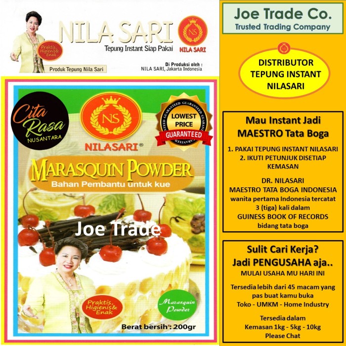 

MURAH Tepung Marasquin Powder 200 gr Instant Premix Nilasari