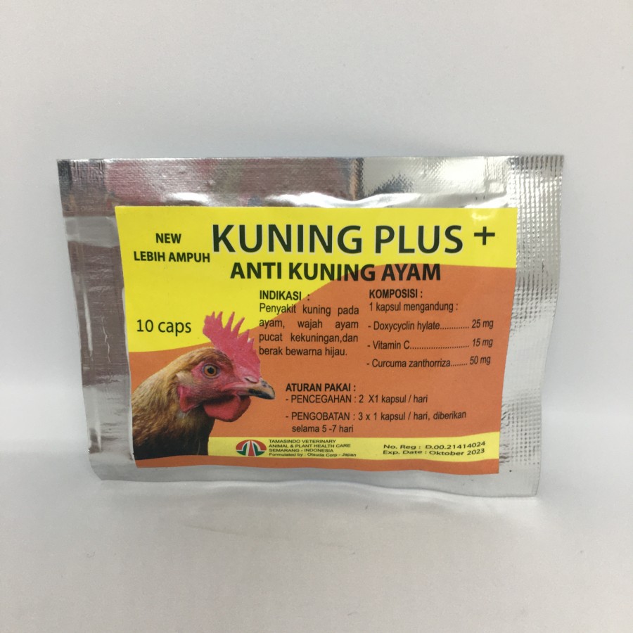 KUNING PLUS ANTI KUNING AYAM ISI 10 CAPS CEGAH PENYAKIT AYAM PUCAT