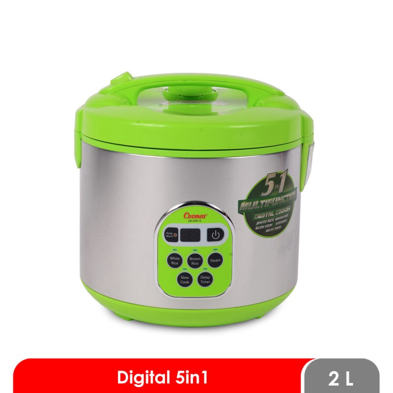 terlaris produk  COSMOS CRJ2301D Rice Cooker 2 Liter DIGITAL 5 Fungsibarang ready