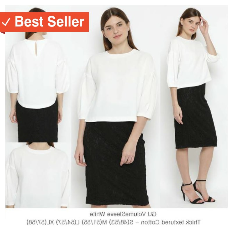 MURAH FASHION BAJU CEWEK / [CA] Baju Wanita Branded - GU VolumeSleeve