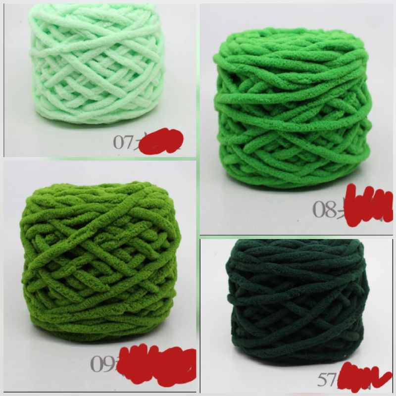 Benang Rajut Chenille/ Chunky Yarn 100gram