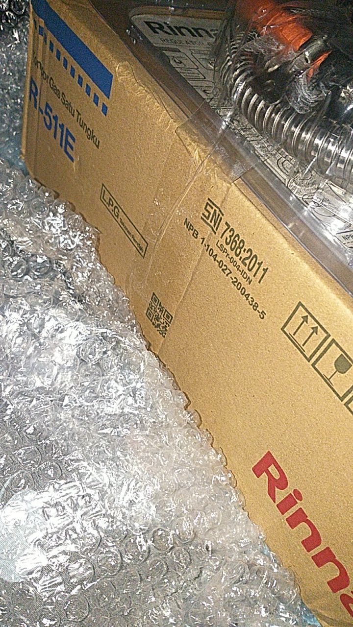 Rinnai Kompor Gas 1 Tungku Ri 511e / 511e - Bubble Wrap