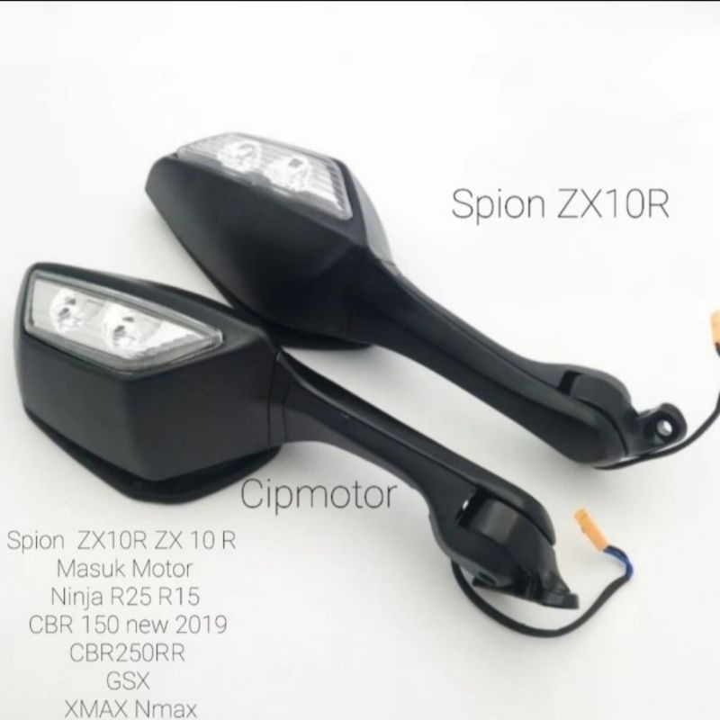 SPION LAMPU SEN 1 SET ZX10R ZX 10 R ZX10R KACA SPION MOGE KAWASAKI NINJA ZX 10R R25 R15 CBR250RR ZX636 R6 250FI , UNIVERSAL MOTOR