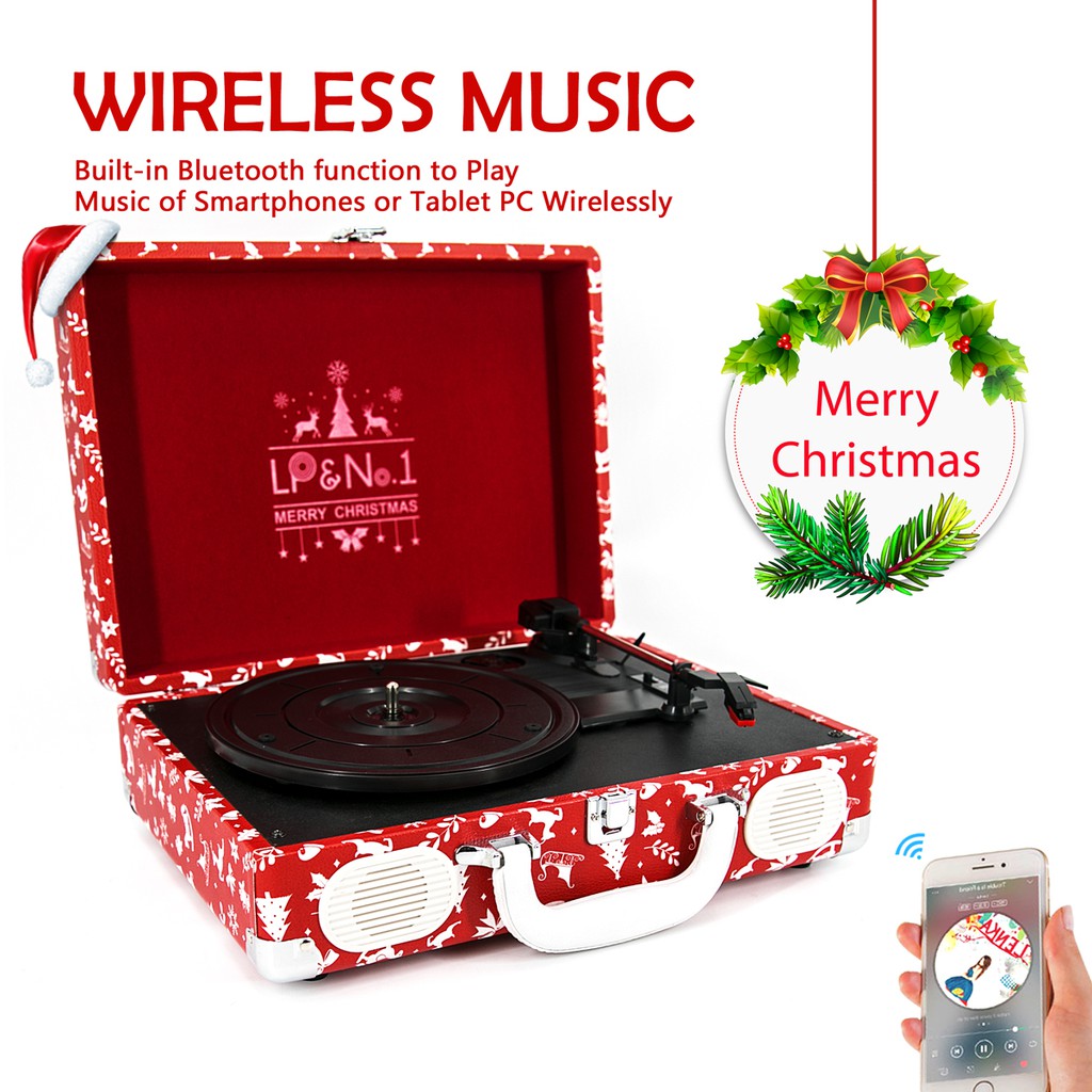 turntable with built in speakers and bluetooth