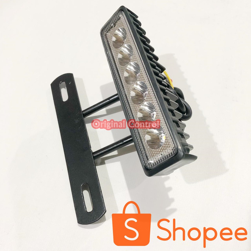 Lampu tembak LED 6 mata Model PANJANG + Breket bracket