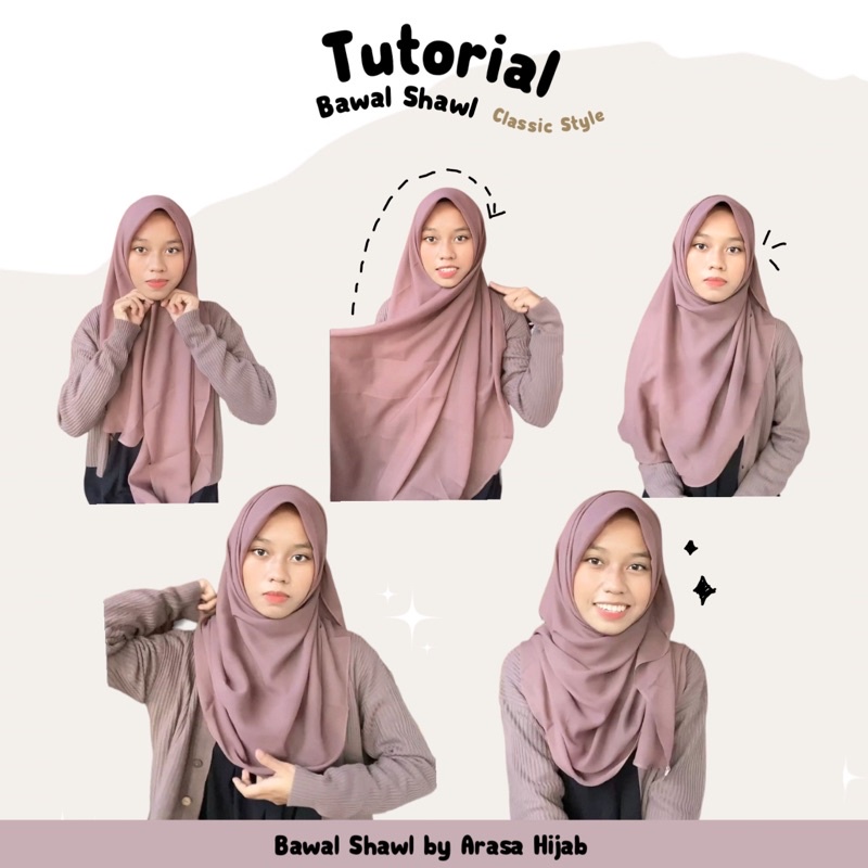 Bawal Shawl by Arasa Hijab • Polycotton Premium • Hijab Malaysia • Jilbab Pengantin • Wedding hijab scarf • Khimar Brides • Malay Shawl • Pashmina oval • Jilbab Kondangan • Pashmina segiempat murah • Pizza Scarf • Keku Shawl • Lips Shawl