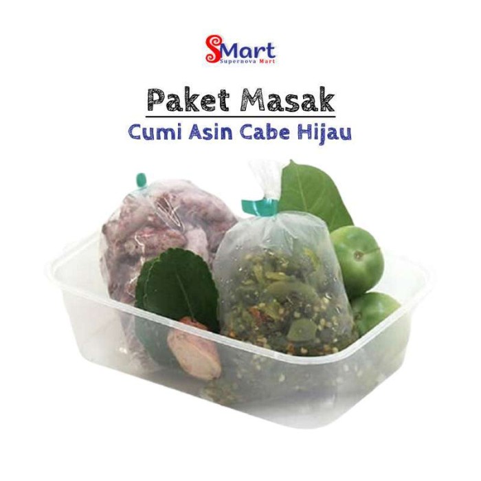 

Paket Siap Masak Cumi Asin Cabe Hijau [1 Pack / 3 Porsi]