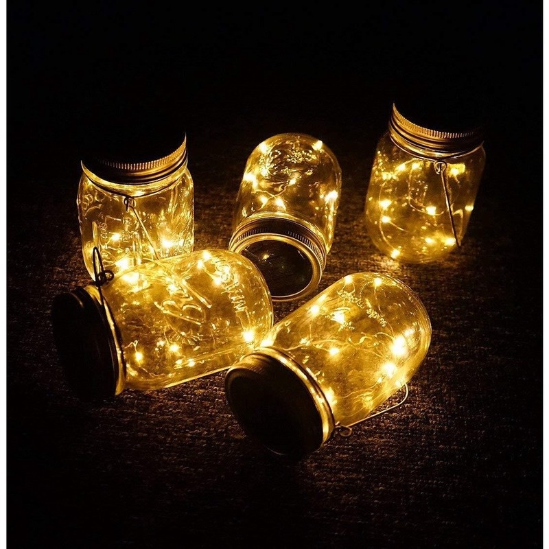 1M / 2M Fairy Light Solar For Mason Jar Lid Insert Color Changing Copper Wire Lights