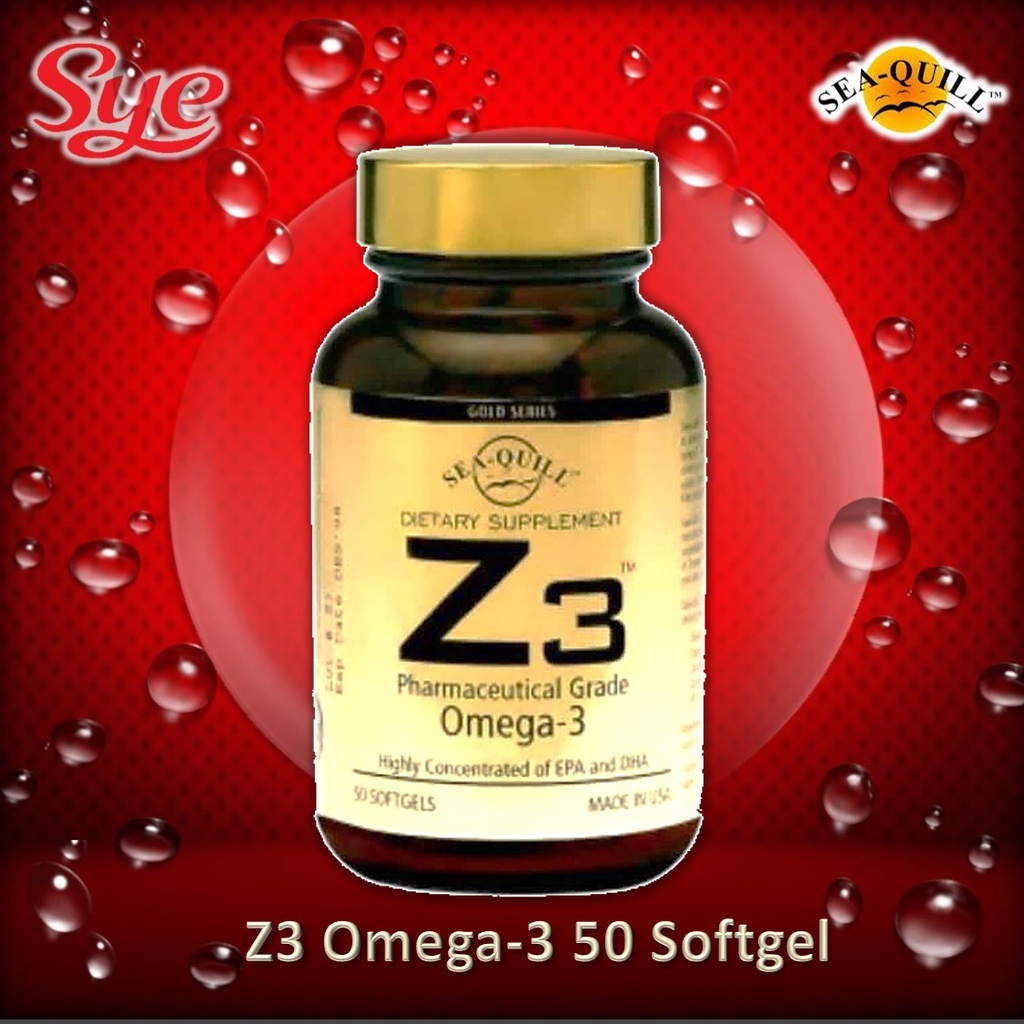 BPOM SEA-QUILL Z3 OMEGA 3 50S / SEA QUILL SEAQUILL VITAMIN KOLESTEROL JANTUNG HIPERTENSI /SYE