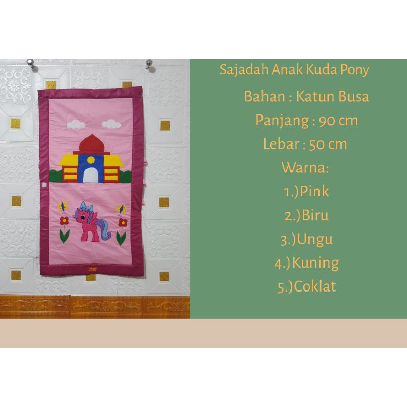 Sajadah Anak Kuda Poni Warna Random