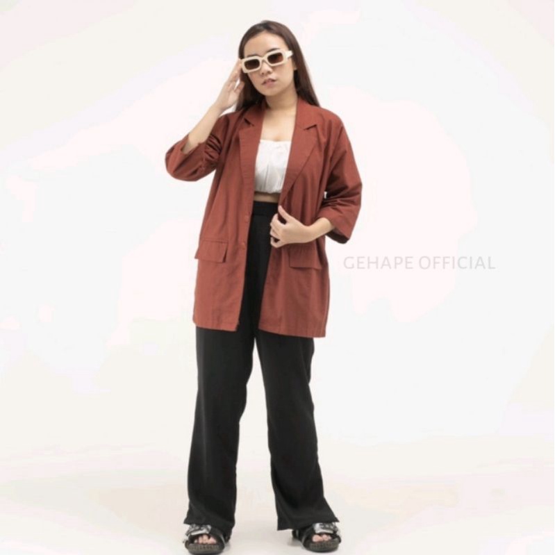 Gehape Blazer - Teracota Blazer - Black Blazer - White Blazer - Beige Blazer - Blazer Hitam - Blazer