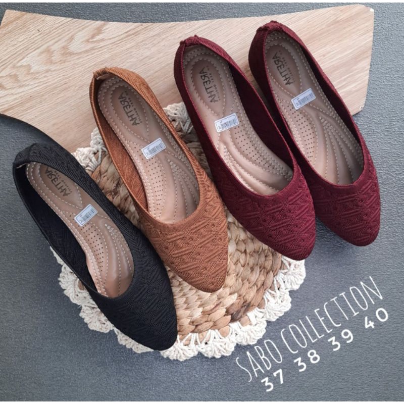 Sepatu Flat Bahan Rajut ARETHA