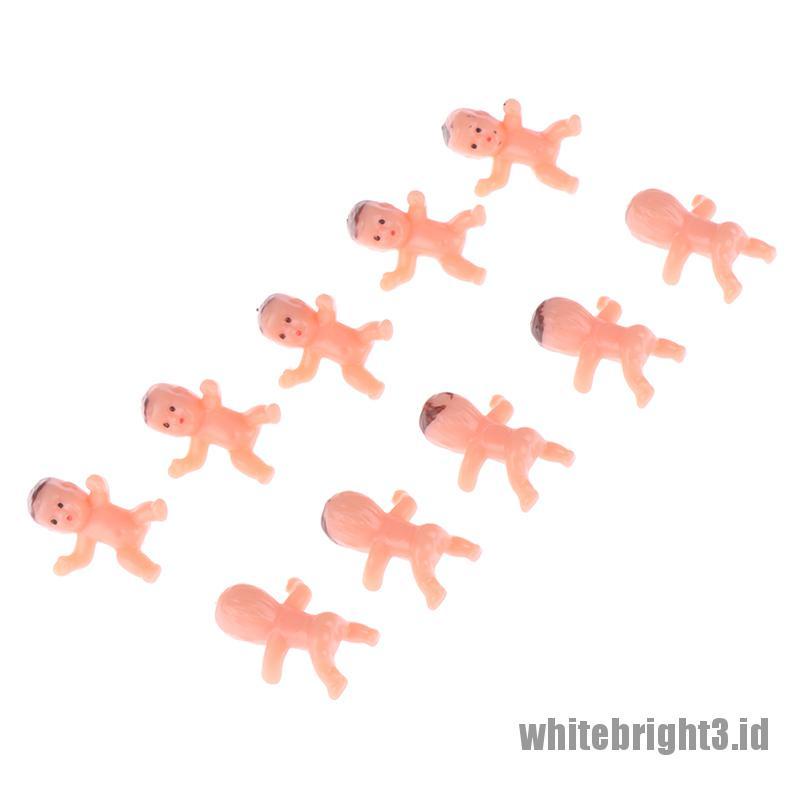 {white3} 10/20/60Pcs 1inch mini plastic baby kids