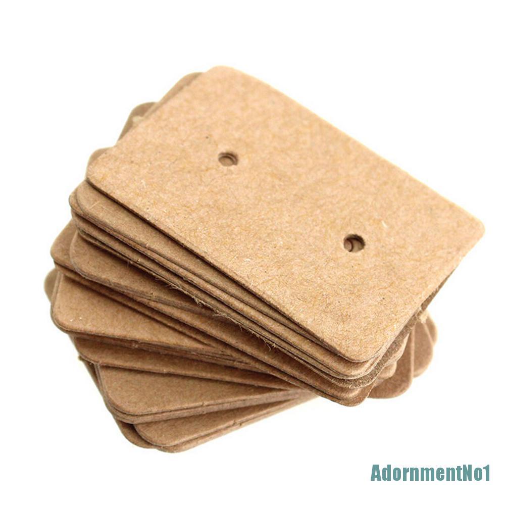 (AdornmentNo1) 100pcs / Set Kartu Display Anting Tusuk Bahan Kertas Kraft Untuk Profesional