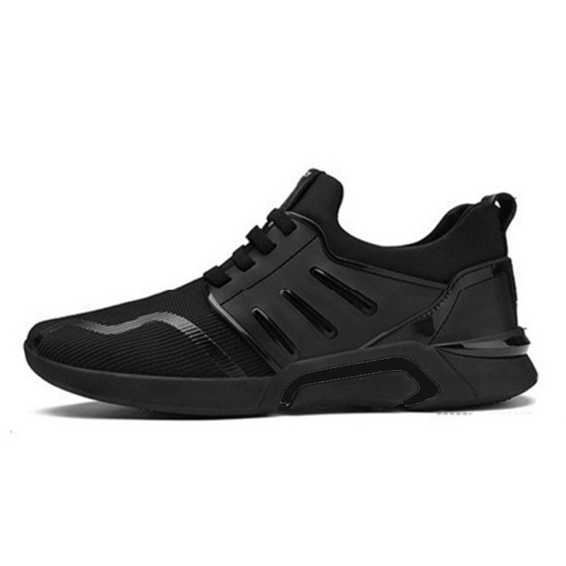 Highland Sepatu Sneakers Pria Original Sepatu Pria Hitam Polos Fashion Sepatu Kets Kasual Kerja Sepatu Kuliah Cowok Keren Sepatu Sekolah Men Sports Running Shoes F15