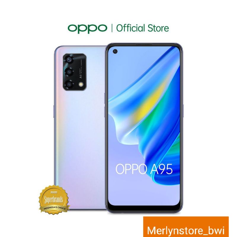 OPPO A95 RAM 8/128 BARU/NEW FULLSET GARANSI RESMI OPPO INDONESIA