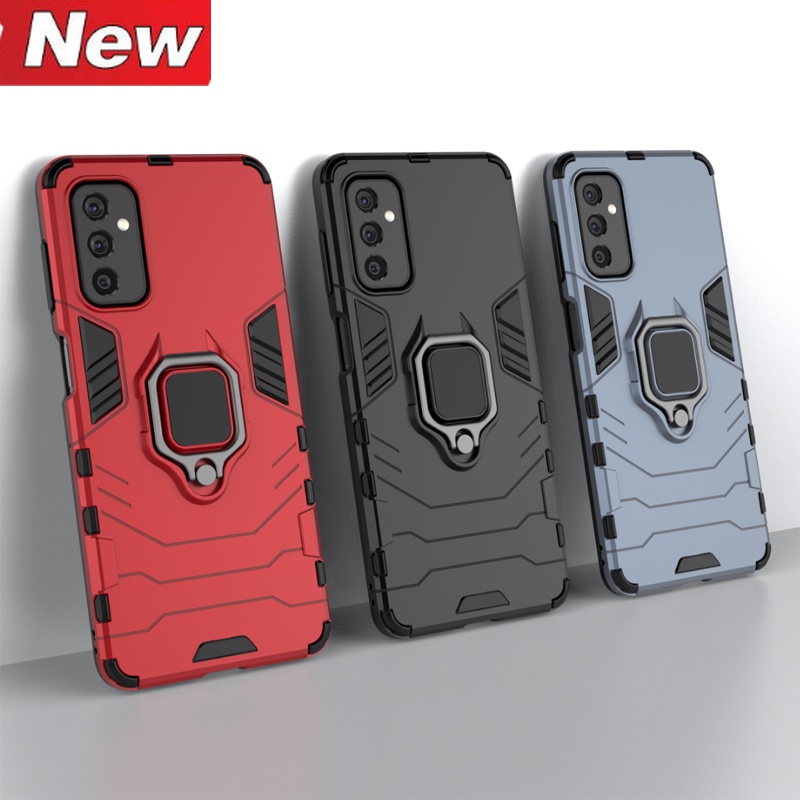 Casing Armor Shockproof Dengan Stand Holder Magnetik Untuk Samsung Galaxy M52 5G Coque