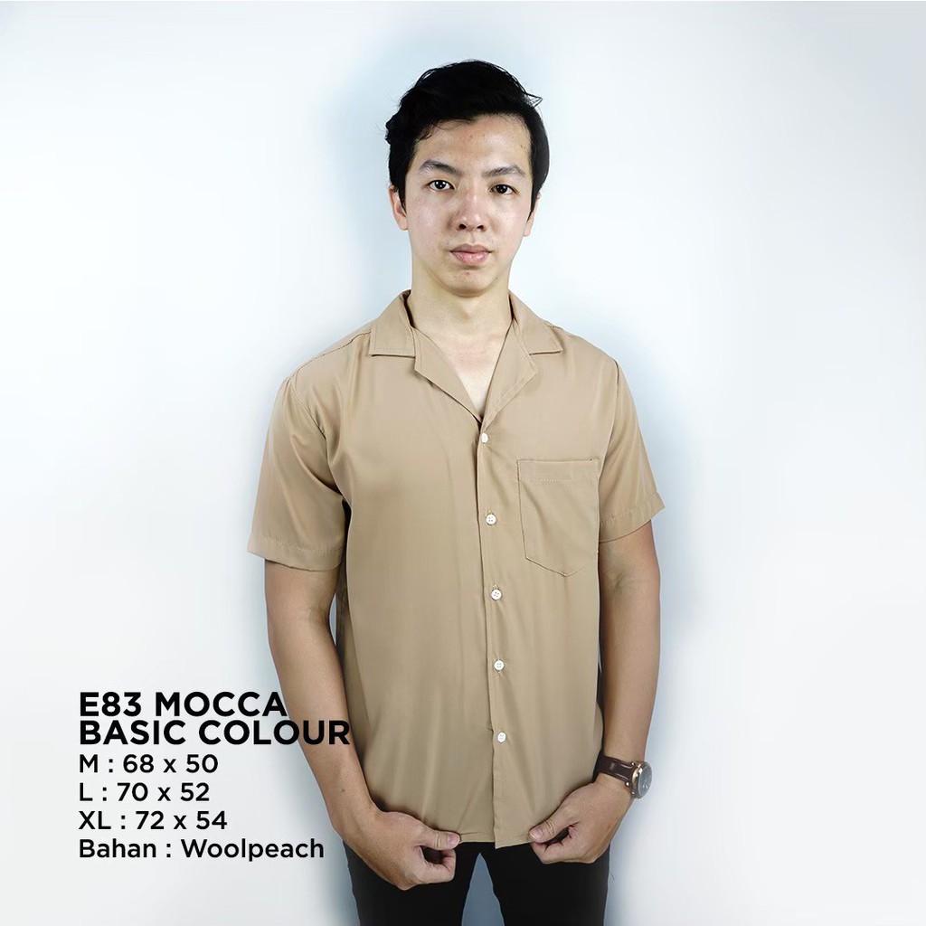 KEMEJA BASIC PRIA - MOCCA BASIC COLOUR - Mocca