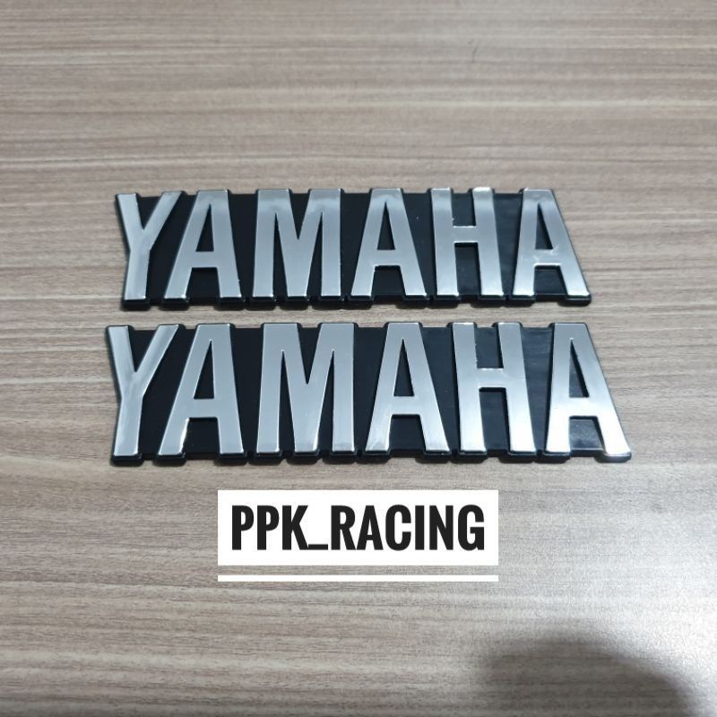 Sepasang Logo Emblem Yamaha RX King &amp; Logo Emblem Box Aki Rx King Set