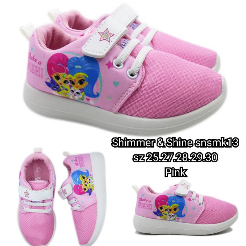 sepatu anak disney shimmer dan shine pink
