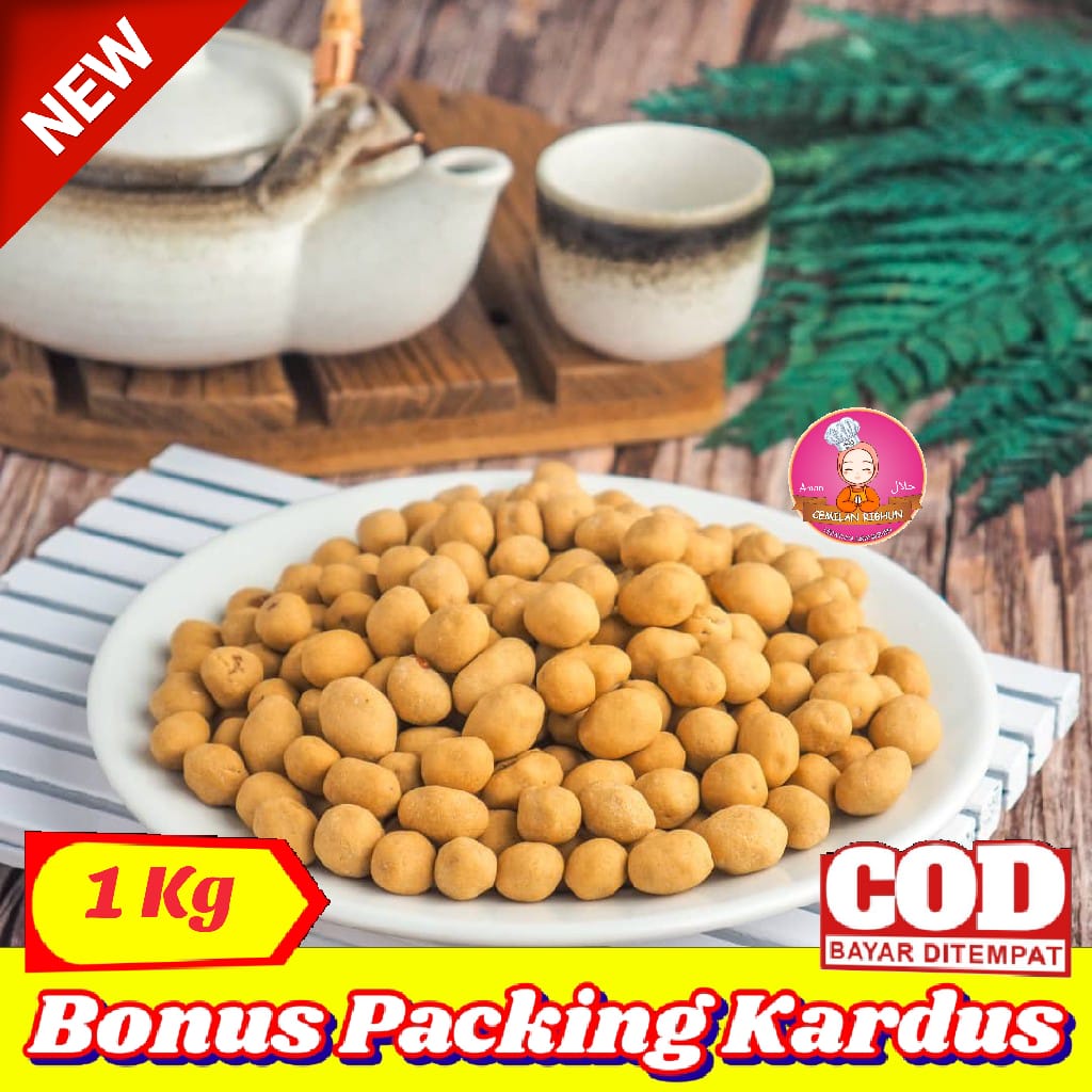 

[1Kg] Kacang Telur Oven / Kacang Atom Panggang - Cemilan Ribhun - makanan ringan jajanan jadul camilan termurah jajanan murah cemilan sehat snack kiloan