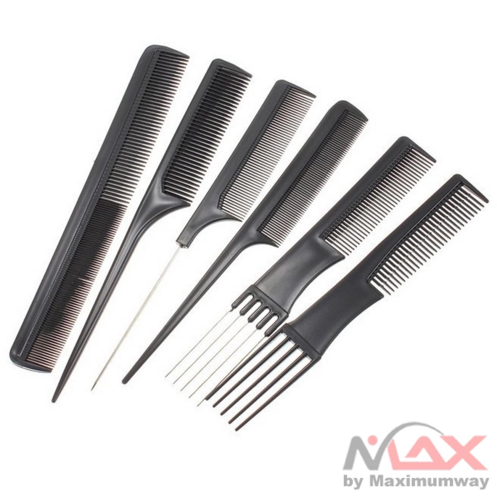 Sisir Tata Rias Rambut SALON PROFESSIONAL Anti Static 10 set profesional Stylist Anti-static Hairdressing Combs,Multifunctional Hair Design Hair Detangler Comb Makeup Barber Haircare Styling Tool Set