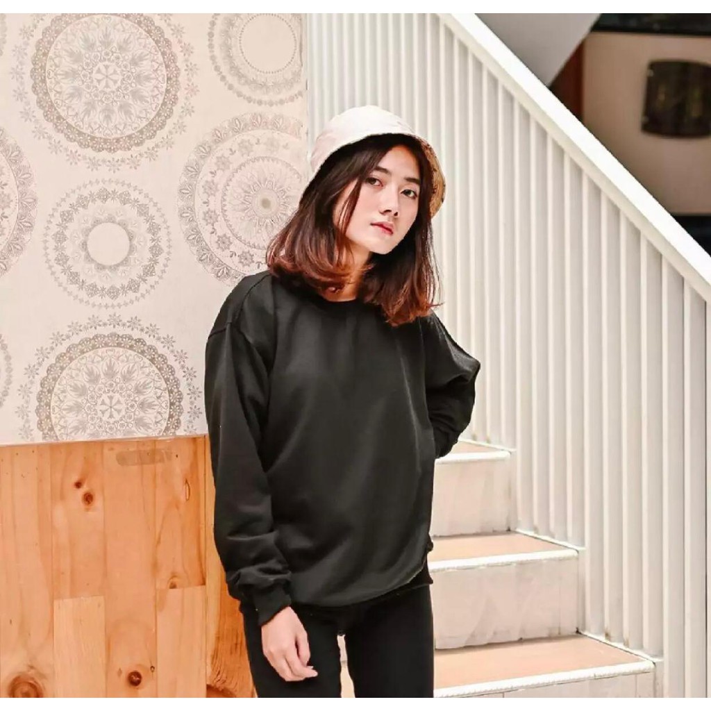 CATHERINE - SWEATER BASIC POLOS BAHAN TEBAL / SIZE M - XXL / STANDAR DISTRO