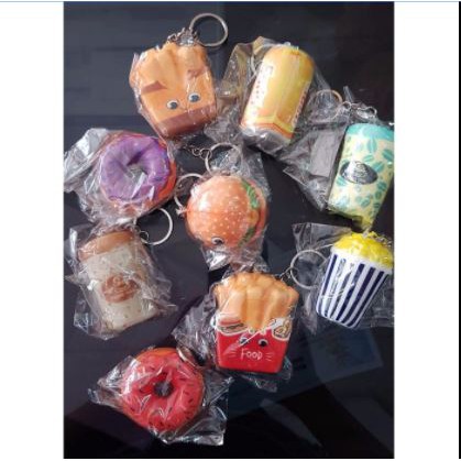 MAINAN SQUISHY JUNK FOOD SERIES ISI 6 PCS SQUEEZEE JUNK FOOD VARIANT