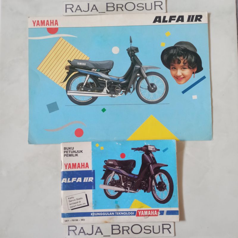 Buku petunjuk pemilik/Manual book + Poster brosur katalog Yamaha Alfa IIR/Alfa2R 1992 1Set
