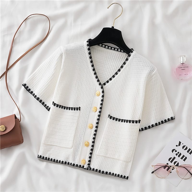 [TOYOU SHOP M31] CARDIGAN LENGAN PENDEK | OUTER KOREA | FASHION BAJU RAJUT WANITA | OUTER IMPORT PREMIUM