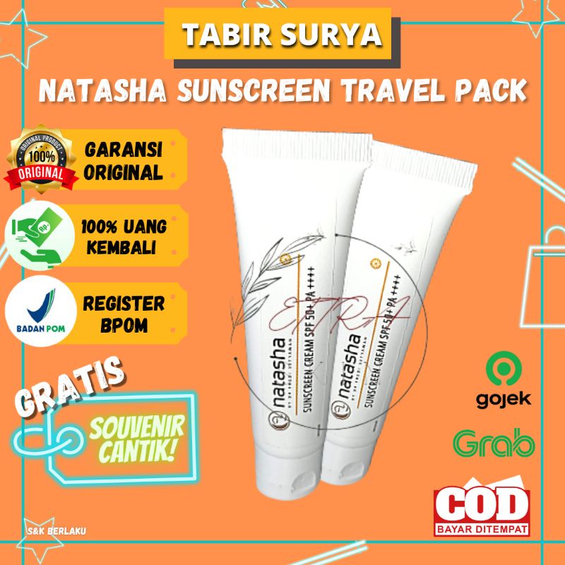 Natasha Skincare - Travel Pack Sunscreen Cream / Tabir Surya - Ettra Skin by dr Kesowo ( NTPSUNSCREE