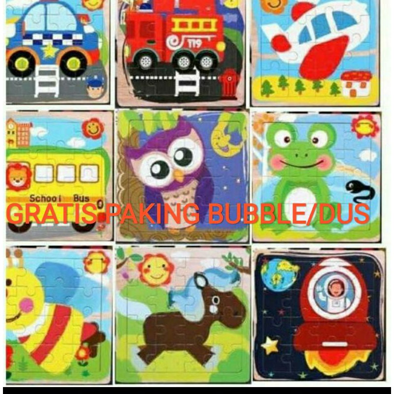 Mainan Edukasi Puzzle Kayu 16 keping / Jigsaw Puzzle 16 Pcs