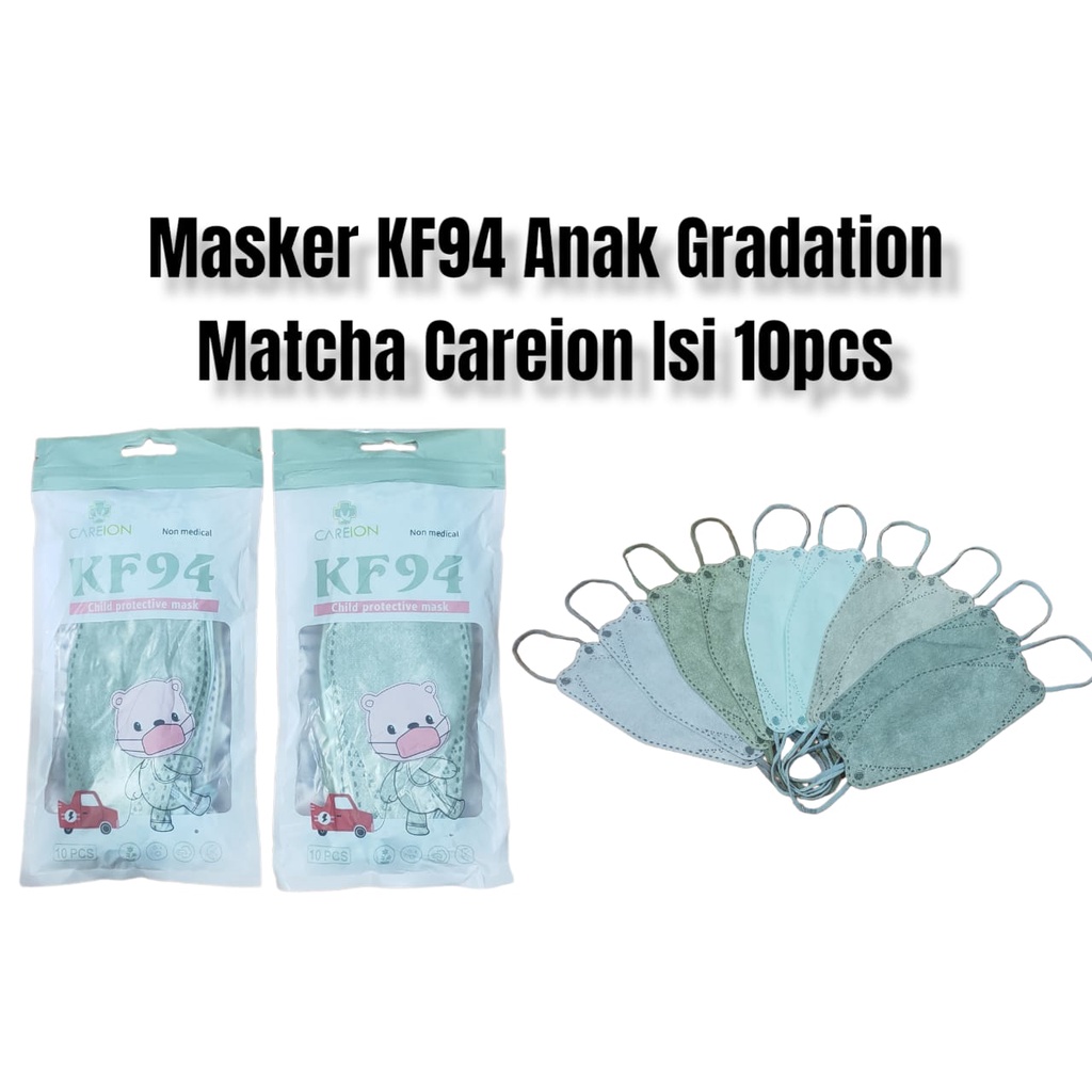 Masker Kf 94 Careion Anak Gradation Warna Mix Isi 10pcs Masker Careion Kf94 Anak Gradation Series