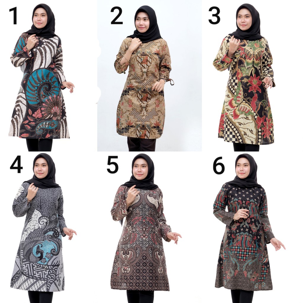 New ARRIVAL TUNIK  BATIK  WANITA MOTIF TERBARUBSERI 3 