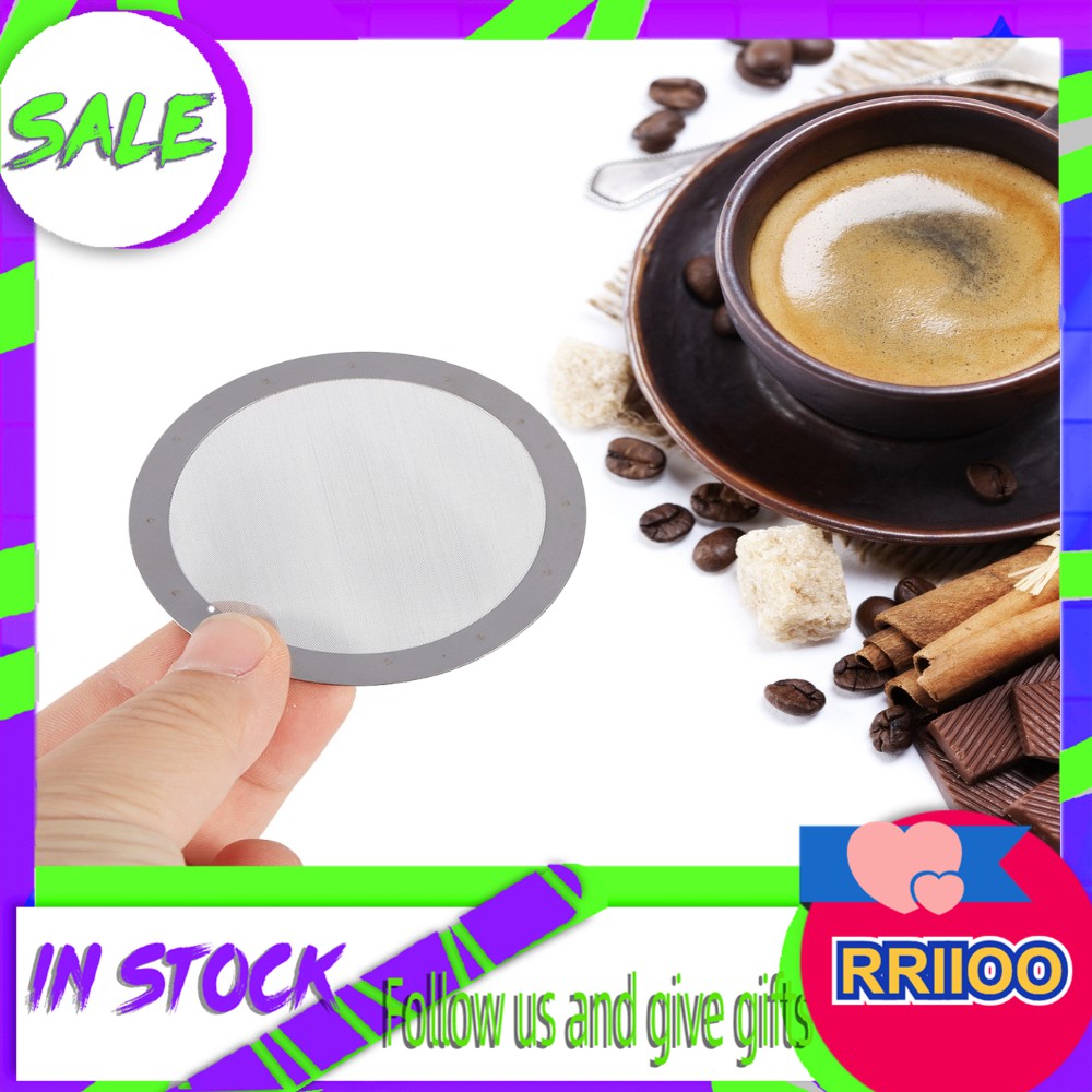 Rriioo Filter Penyaring Kopi Dengan Bahan Logam Stainless Steel Tahan Air Untuk Aeropress