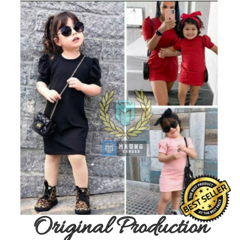 Dress Rajut Anak 2-4 Tahun Lengan Balon