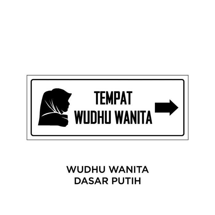 Otello - Tempat Wudhu Wanita Sign Board Akrilik Signage Acrylic Label Nama Ruangan