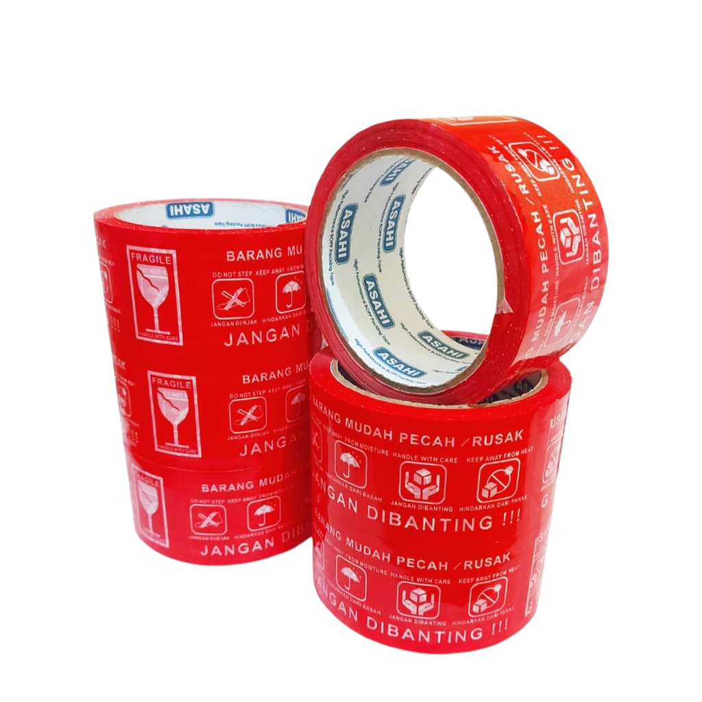 Perekat Fragile Tape Lakban Jangan Di Banting Bisa Pecah 2Inci 48MM