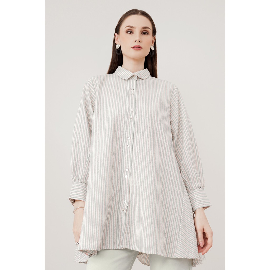 Double Button Shirt - Green, By Benang Jarum