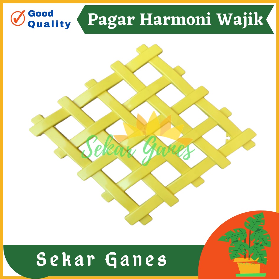 Pagar Wajik Harmoni Kuning Ornamen Bunga Vas Wajik Pagar, Jaring Rambatan Plastik Ukuran Kecil Sedang Besar untuk Bunga Hias Artificial Hiasan Ruang Tamu Dinding Home Grosir Murah Wajik Putih / Breket/ Tatakan/ Pagar Plastik/ Bunga Plastik/ Rumput Plastik