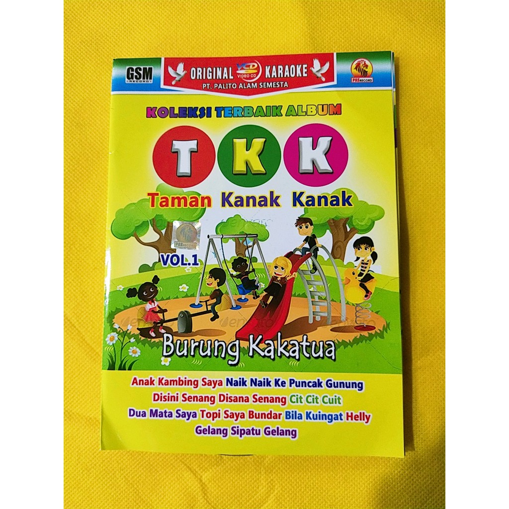 KASET VIDEO VCD LAGU TAMAN KANAK KANAK