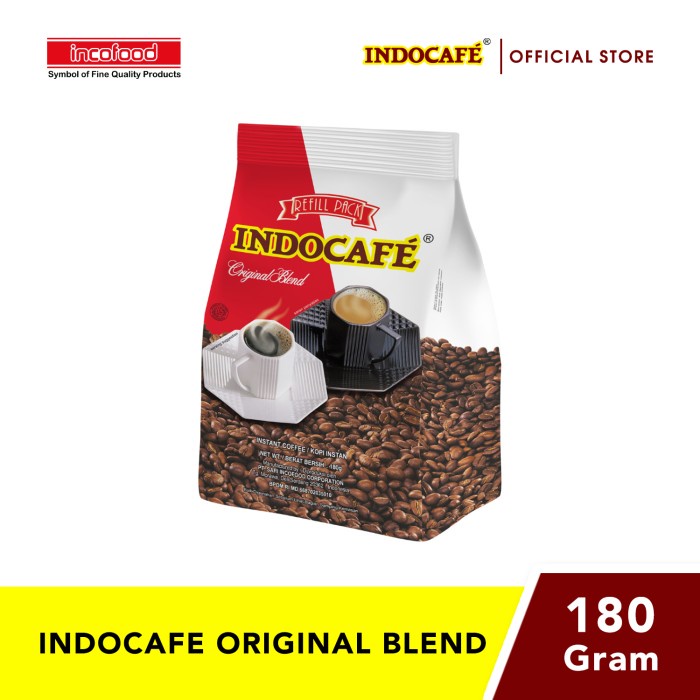 

DISKON - (BISA COD) Indocafe Original Blend Refill Pack (180g)