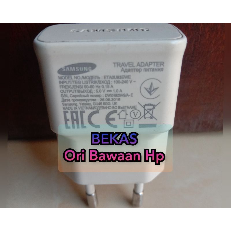 ADAPTOR SAMSUNG J2 | J2PRIME | J3 | J4 ORI BAWAAN HP