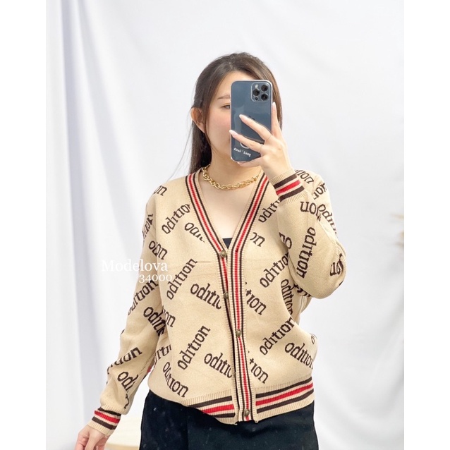 MDLV ~ 34000 Odition Knit Cardigan Women Cardigan Rajut Tebal Cardigan Rajut wanita Cardigan Rajut Premium Cardigan Rajut branded Fas