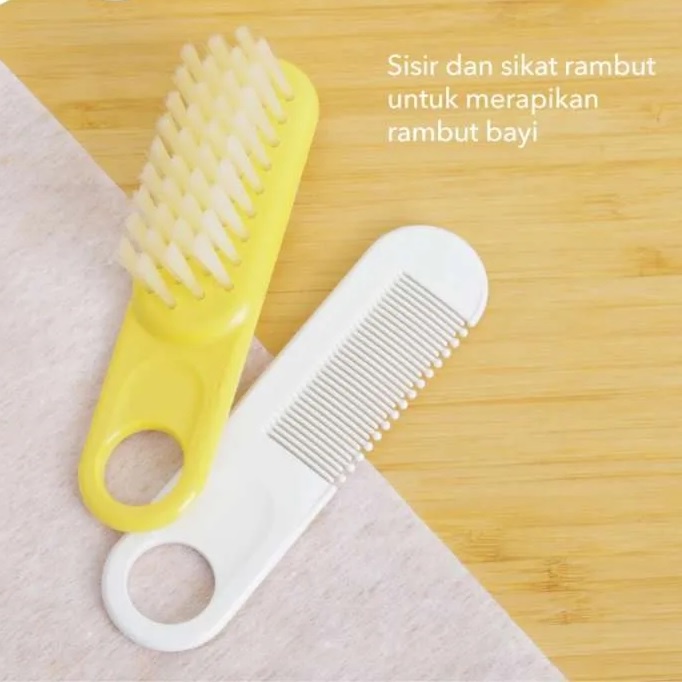 Pigeon Comb and Hair Brush Set IMPORT isi 2 Sisir Bayi WHS