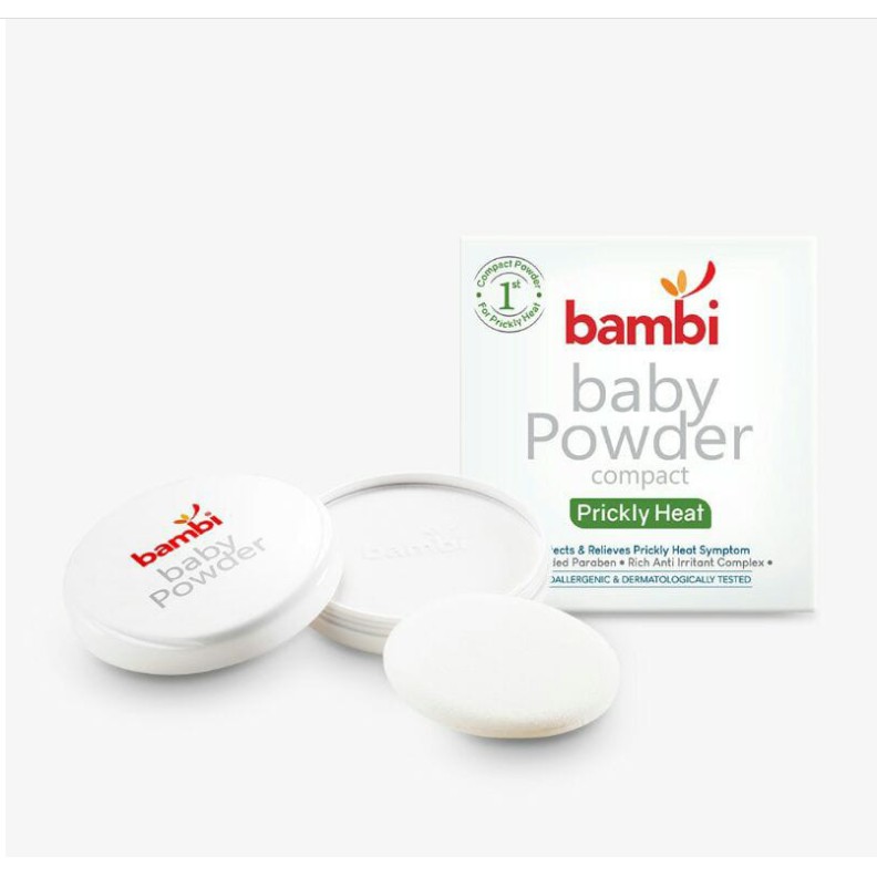 Bambi Baby Powder Compact / Prickly Padat / Compact Refill 40 gr Bedak Bayi Padat CBKS