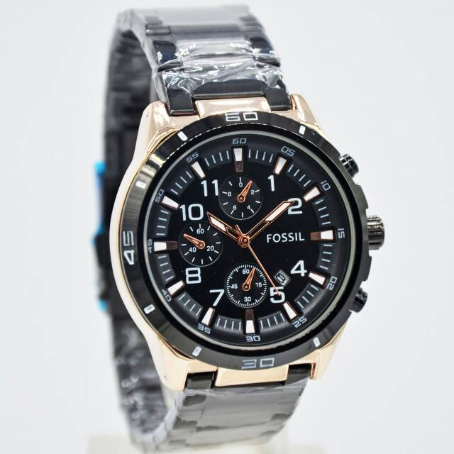 JAM TANGAN PRIA/COWOK FOSIL0454 RANTAI KRONO OF TANGAL ON