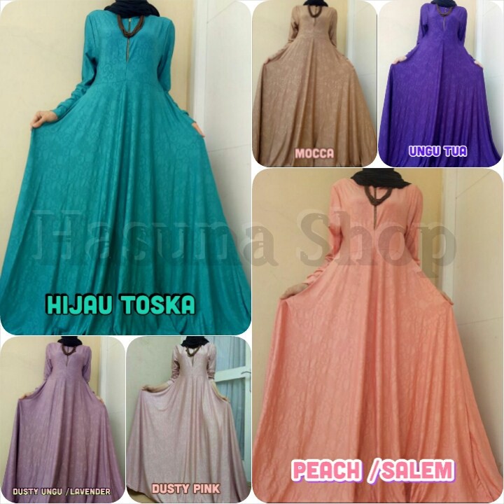Ori Gamis Jersey Motif Relief Hasuna Shop Embos Hasunashop Emboss